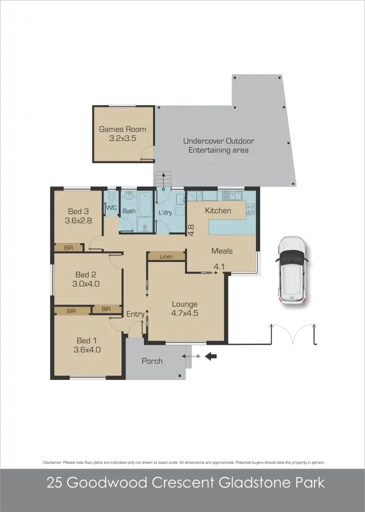 Floorplan of Homely house listing, 25 Goodwood Cres, Gladstone Park VIC 3043