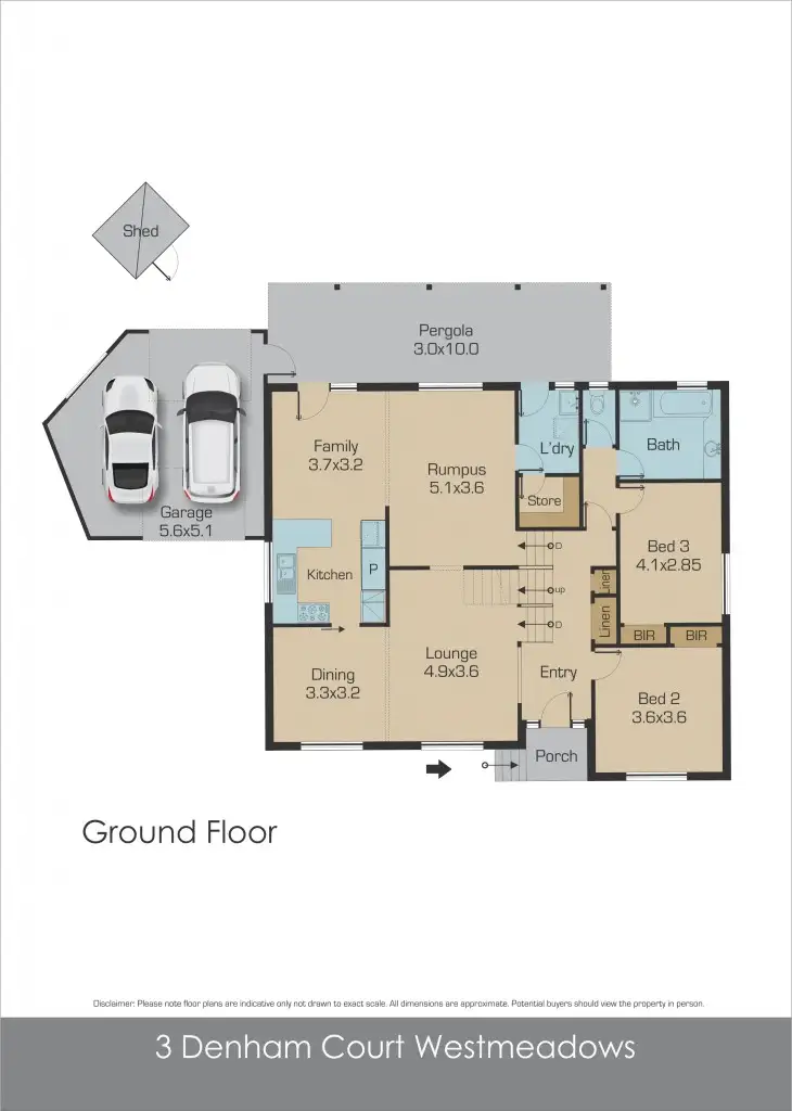 Floorplan of Homely house listing, 3 Denham Court, Westmeadows VIC 3049