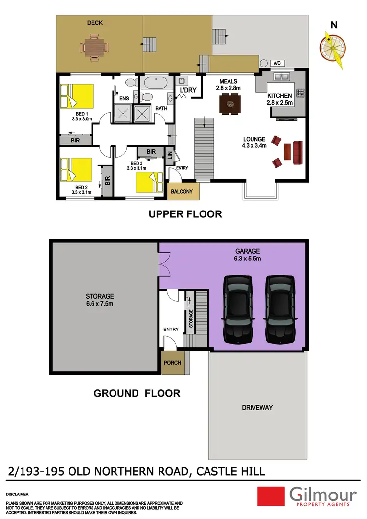 Floorplan of Homely townhouse listing, 2/193-195 Old Northern Road, Castle Hill NSW 2154