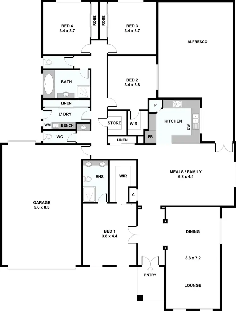 Floorplan of Homely house listing, 58 Jindabyne Avenue, Taylors Hill VIC 3037