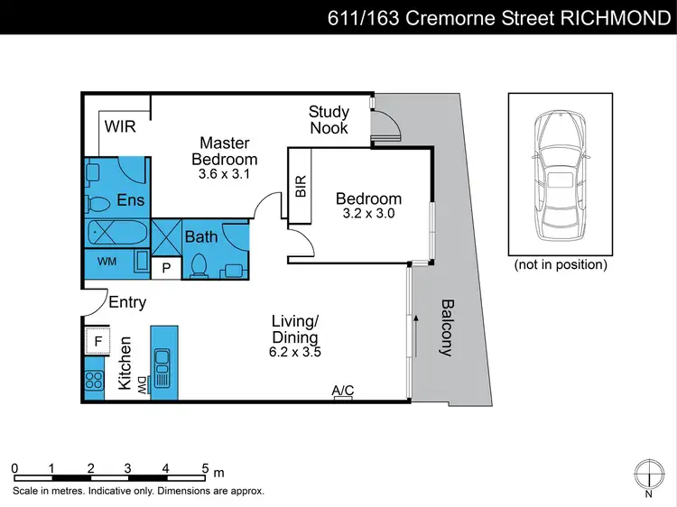 Floorplan of Homely apartment listing, 611/163 Cremorne Street, Richmond VIC 3121