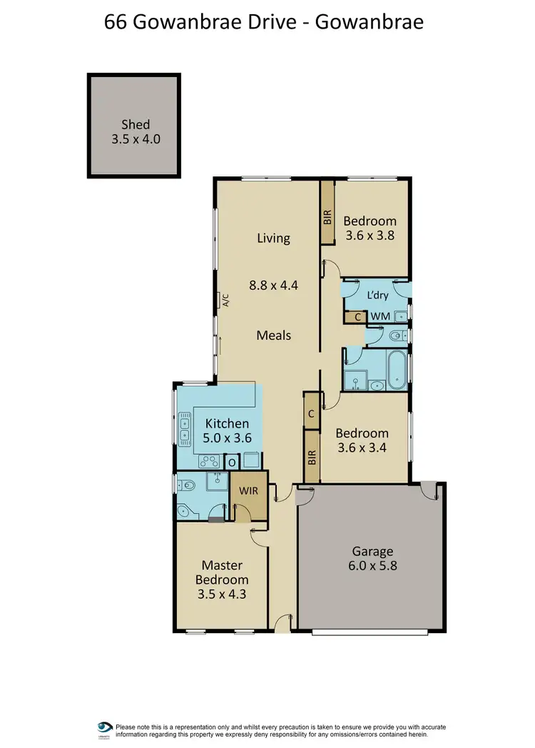 Floorplan of Homely house listing, 66 Gowanbrae Drive, Gowanbrae VIC 3043
