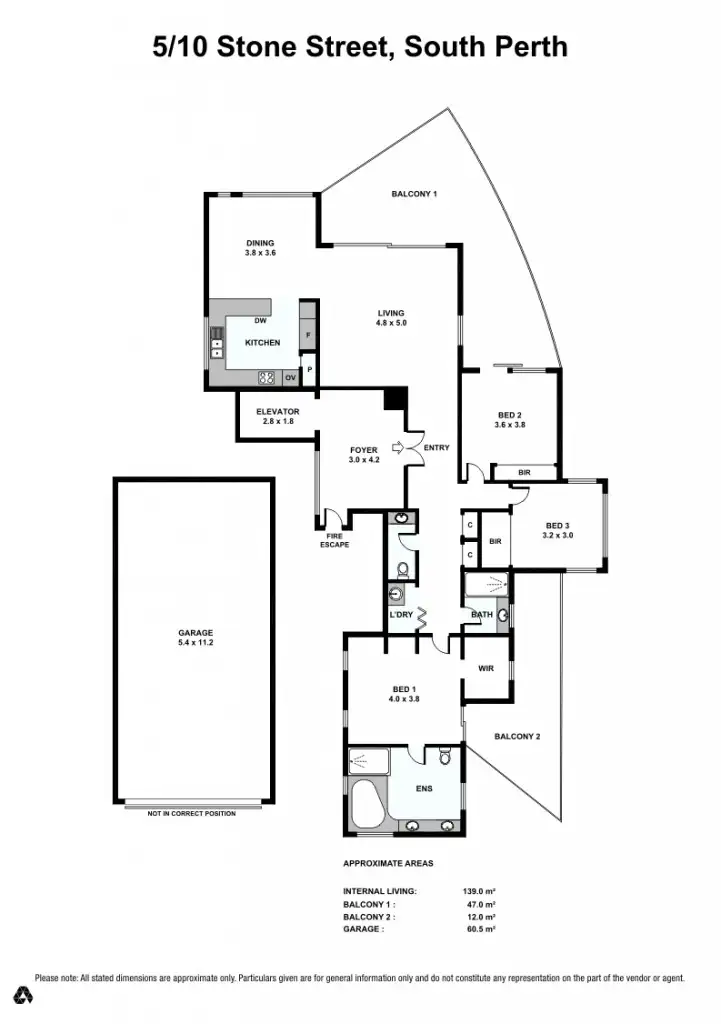 Floorplan of Homely apartment listing, 5/10 Stone Street, South Perth WA 6151