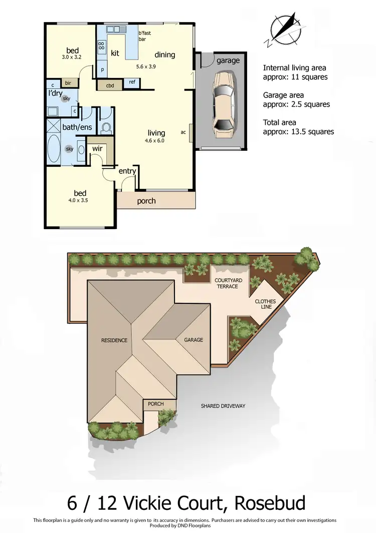 Floorplan of Homely unit listing, 6/12 Vickie Crt, Rosebud VIC 3939