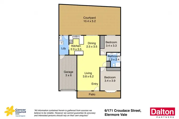 Floorplan of Homely villa listing, 6/171 Croudace Road, Elermore Vale NSW 2287