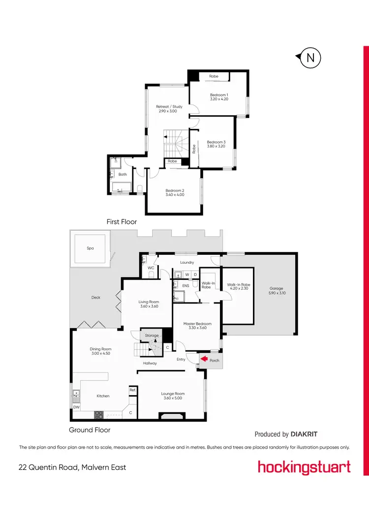 Floorplan of Homely townhouse listing, 22 Quentin Road, Malvern East VIC 3145