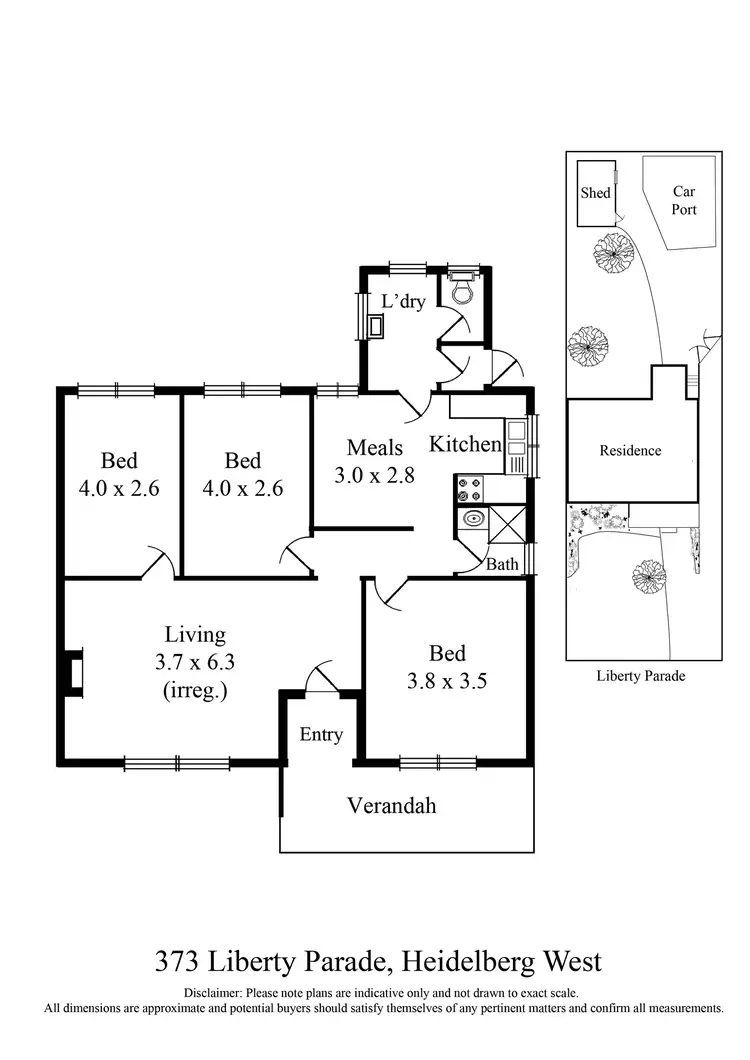 Floorplan of Homely house listing, 373 Liberty Parade, Heidelberg West VIC 3081