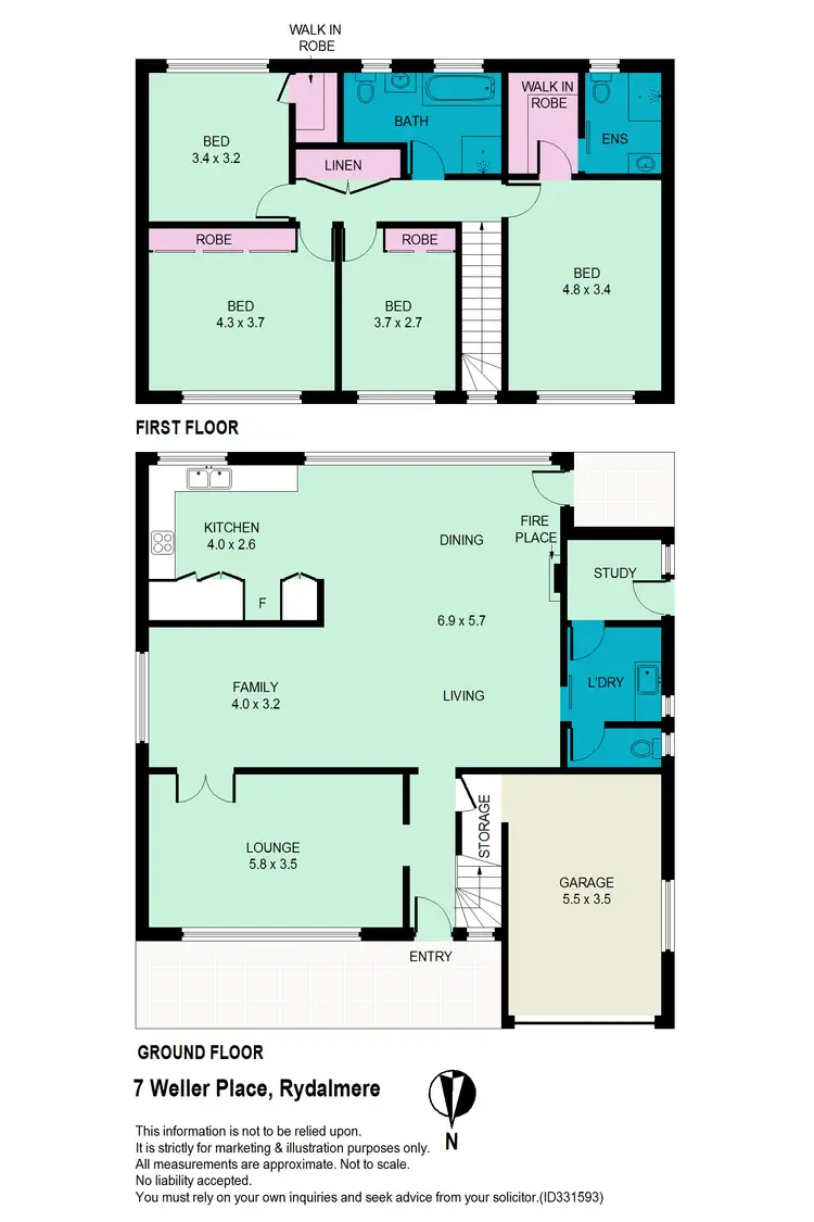 Floorplan of Homely house listing, 7 Weller Place, Rydalmere NSW 2116