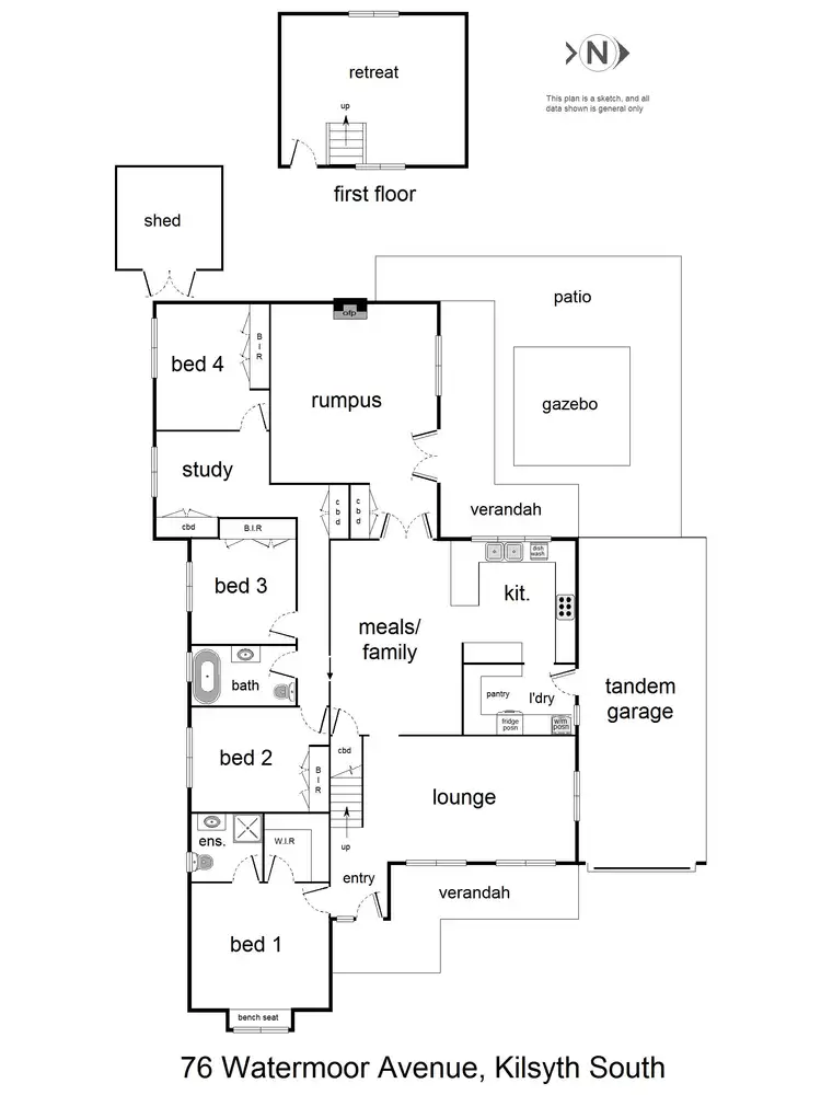 Floorplan of Homely house listing, 76 Watermoor Avenue, Kilsyth South VIC 3137