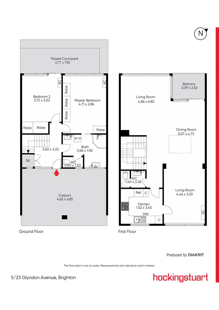 Floorplan of Homely apartment listing, 5/23 Glyndon Avenue, Brighton VIC 3186