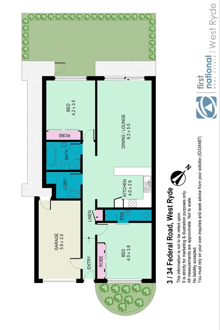 Floorplan of Homely villa listing, 3/34 Federal Road,, West Ryde NSW 2114