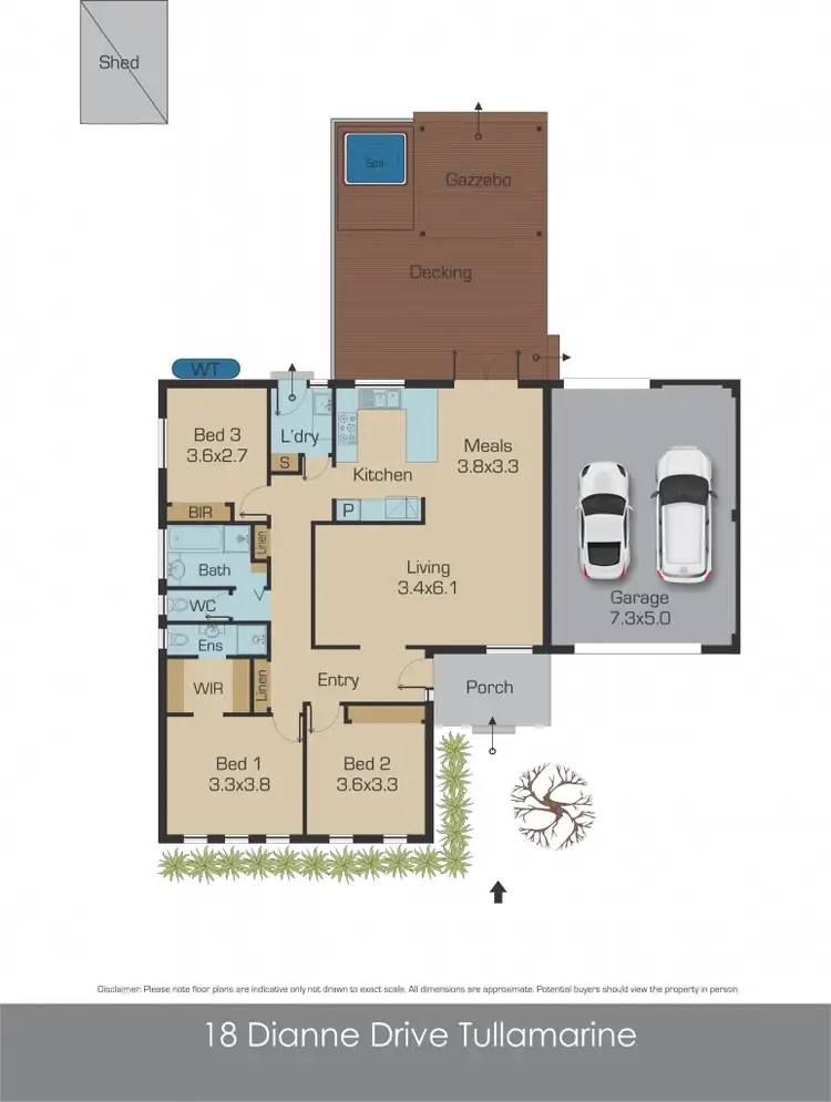 Floorplan of Homely house listing, 18 Dianne Drive, Tullamarine VIC 3043
