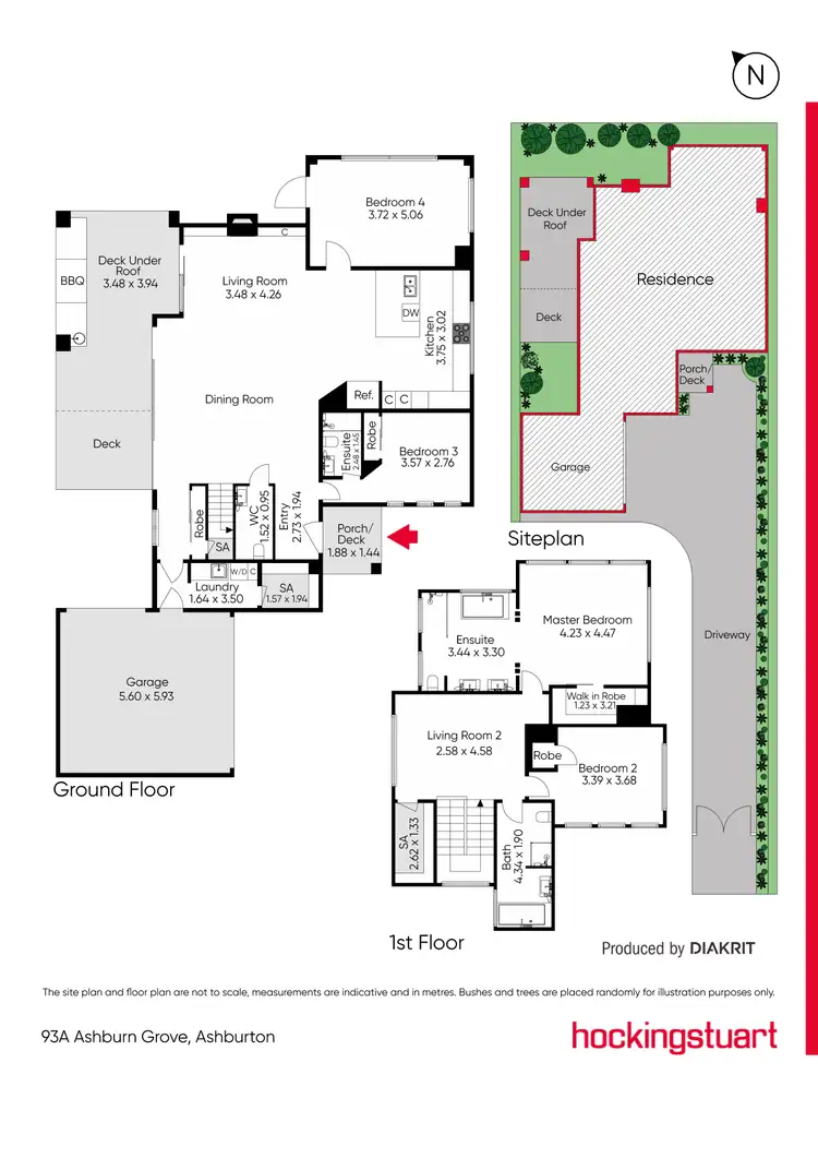 Floorplan of Homely townhouse listing, 93A Ashburn Grove, Ashburton VIC 3147