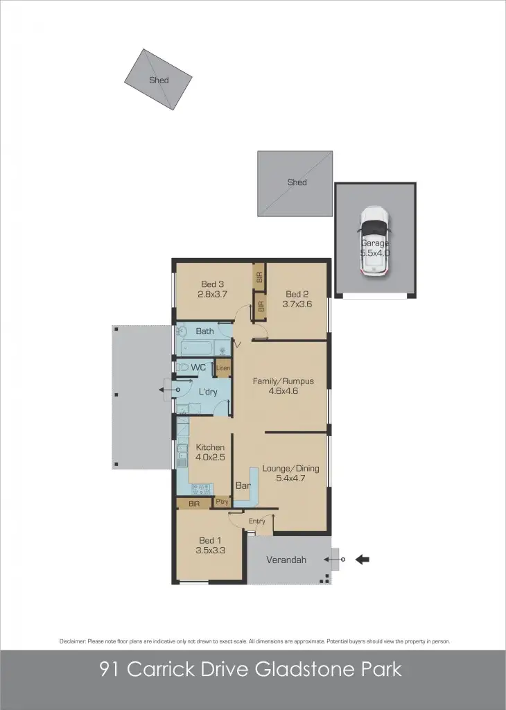 Floorplan of Homely house listing, 91 Carrick Drive, Gladstone Park VIC 3043