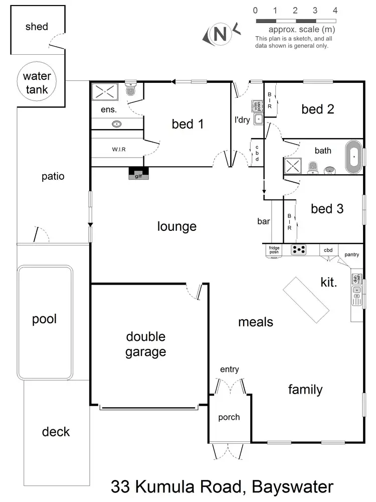 Floorplan of Homely house listing, 33 Kumala Road, Bayswater VIC 3153