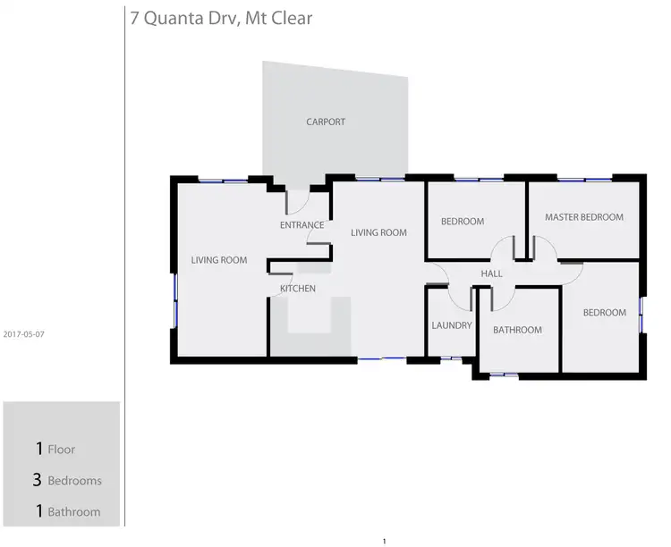 Floorplan of Homely house listing, 7 Quinta Drive, Mount Clear VIC 3350