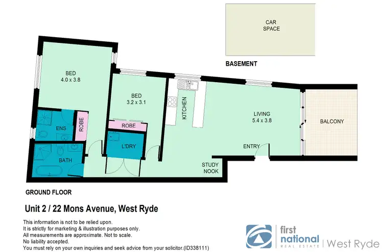 Floorplan of Homely apartment listing, 2/22 Mons Avenue, West Ryde NSW 2114