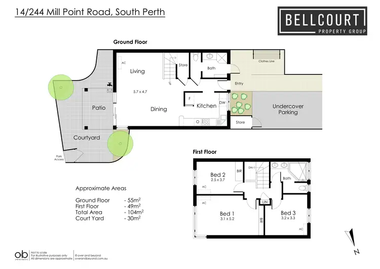 Floorplan of Homely townhouse listing, 14/244 Mill Point Road, South Perth WA 6151