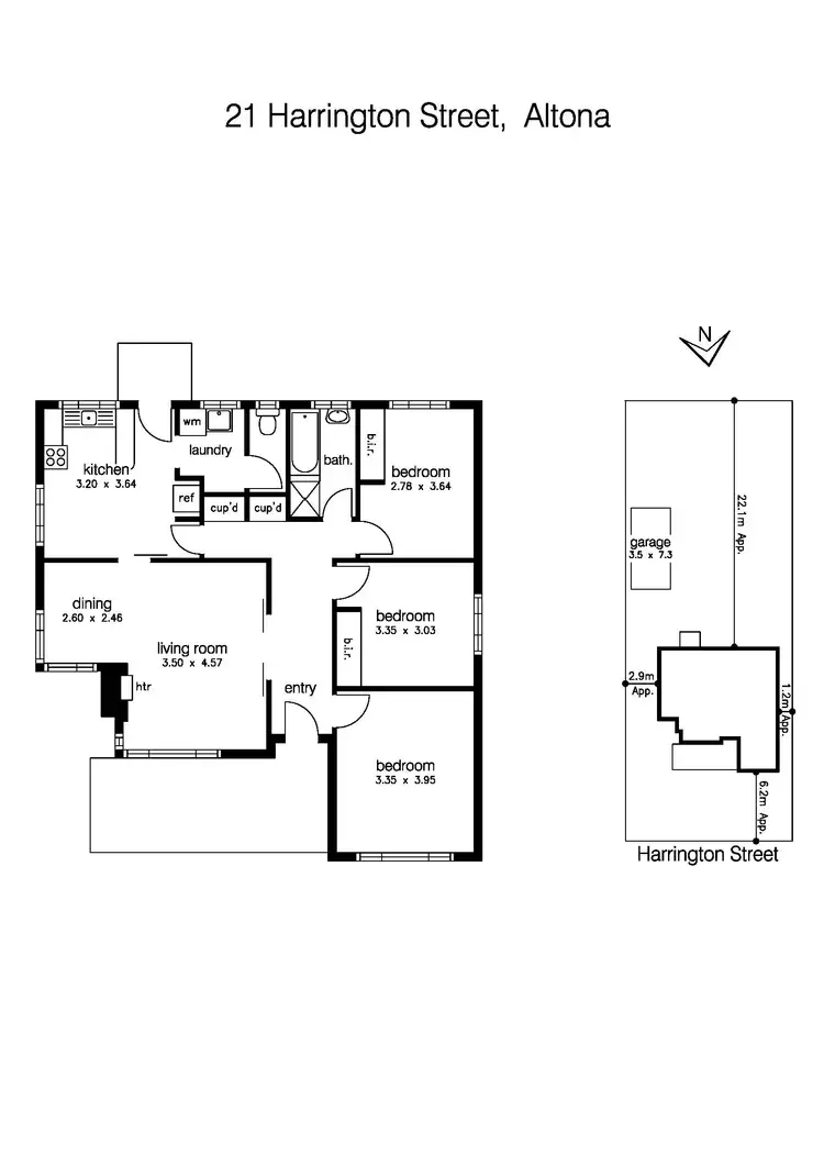 Floorplan of Homely house listing, 21 Harrington Street, Altona VIC 3018