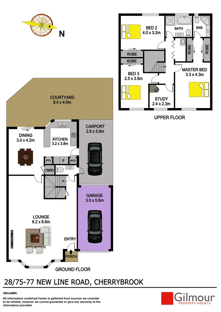 Floorplan of Homely townhouse listing, 28/75-77 New Line Road, Cherrybrook NSW 2126