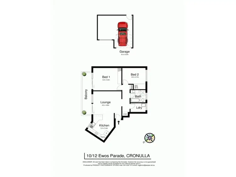 Floorplan of Homely apartment listing, 10/12 Ewos Parade, Cronulla NSW 2230