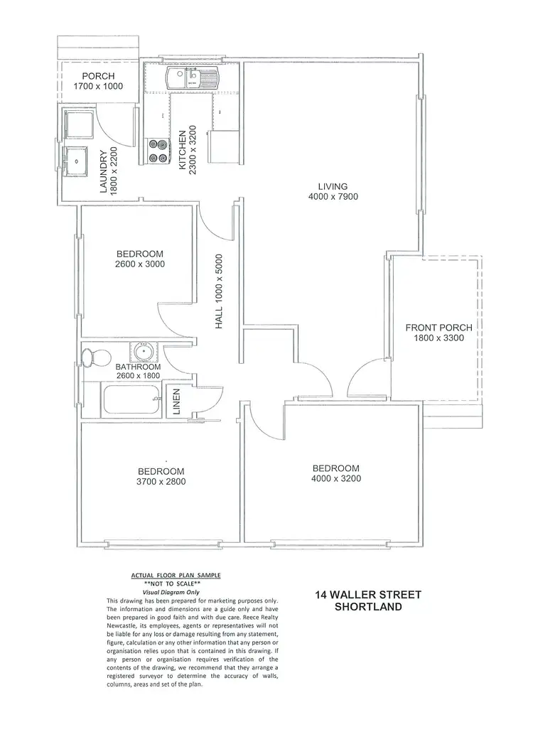 Floorplan of Homely house listing, 14 Waller Street, Shortland NSW 2307