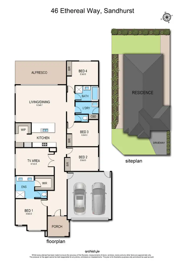 Floorplan of Homely house listing, 46 Ethereal Way, Sandhurst VIC 3977