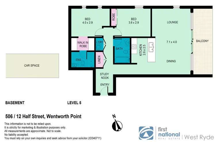 Floorplan of Homely apartment listing, 506/12 Half Street (Access from Verona Drive), Wentworth Point NSW 2127