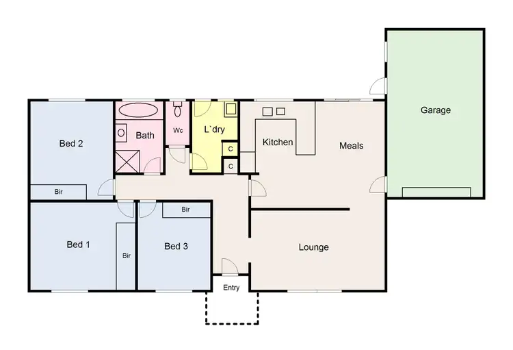 Floorplan of Homely townhouse listing, 2/512 Windermere Street, Ballarat VIC 3350