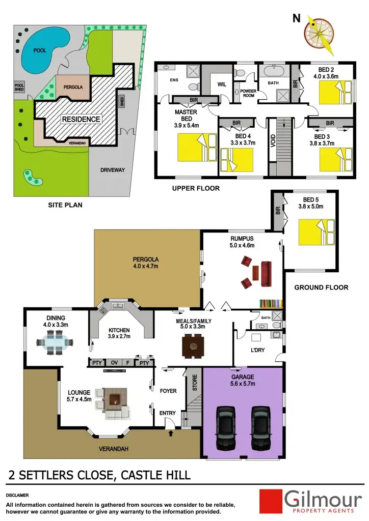 Floorplan of Homely house listing, 2 Settlers Close, Castle Hill NSW 2154
