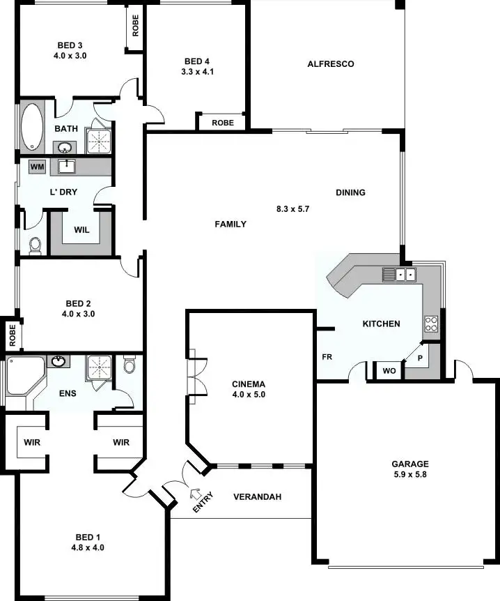 Floorplan of Homely house listing, 12 Gamenya Street, Canning Vale WA 6155