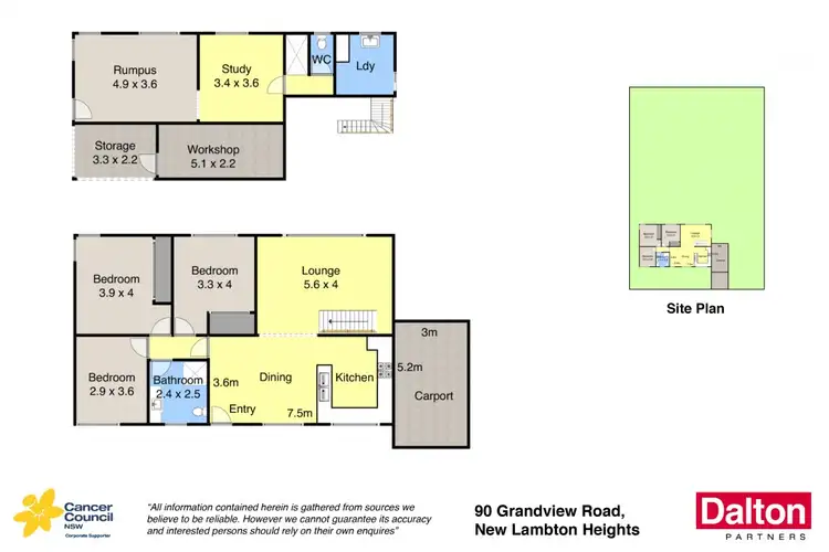 Floorplan of Homely house listing, 90 Grandview Road, New Lambton Heights NSW 2305