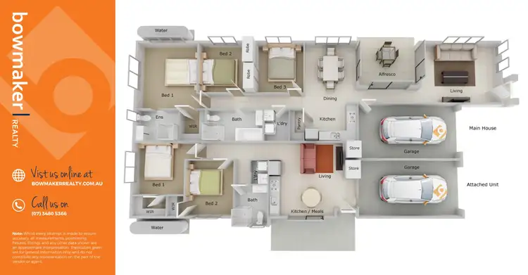 Floorplan of Homely semi-detached listing, 1 & 2/49 Admiralty Circuit, Lawnton QLD 4501