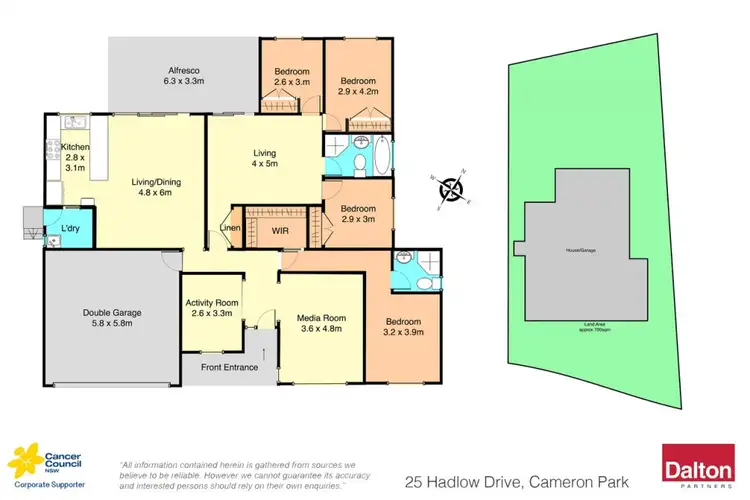Floorplan of Homely house listing, 25 Hadlow Drive, Cameron Park NSW 2285