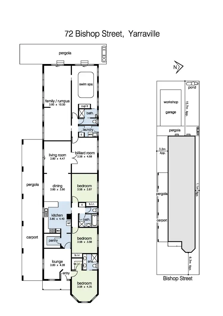 Floorplan of Homely house listing, 72 Bishop Street, Yarraville VIC 3013
