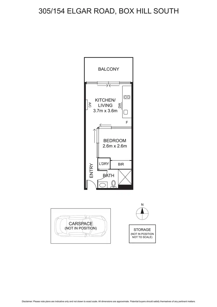 Floorplan of Homely apartment listing, 305/154 Elgar Road, Box Hill South VIC 3128