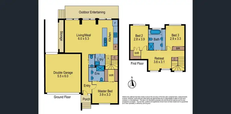 Floorplan of Homely townhouse listing, 3/8-10 Fyffe Street, Diamond Creek VIC 3089