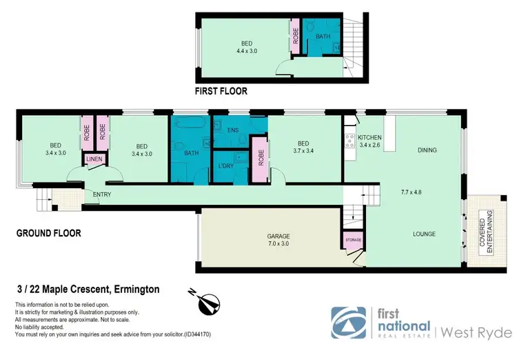 Floorplan of Homely semi-detached listing, 22A Maple Crescent, Ermington NSW 2115