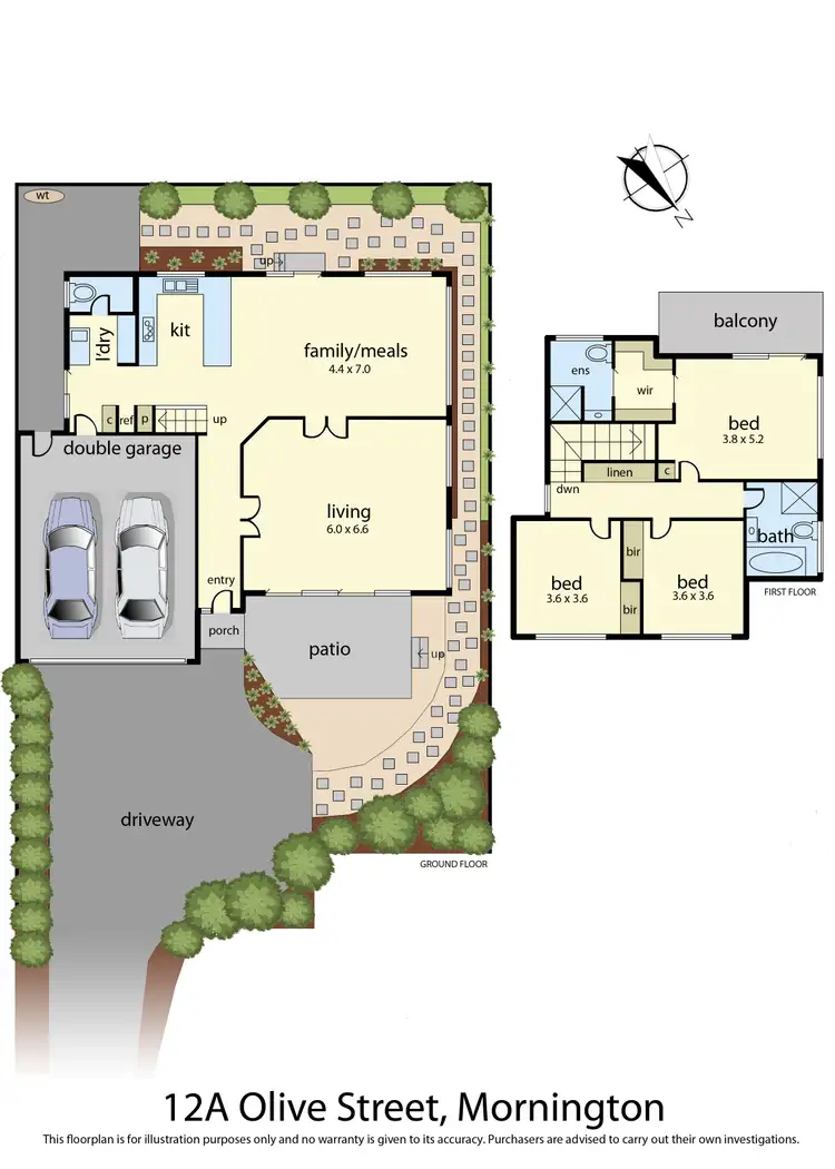 Floorplan of Homely townhouse listing, 12A Olive Street, Mornington VIC 3931