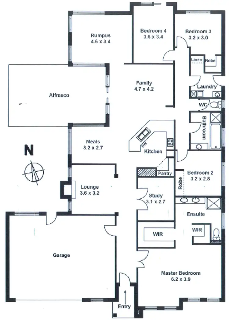 Floorplan of Homely house listing, 4 River Gum Place, Sandhurst VIC 3977