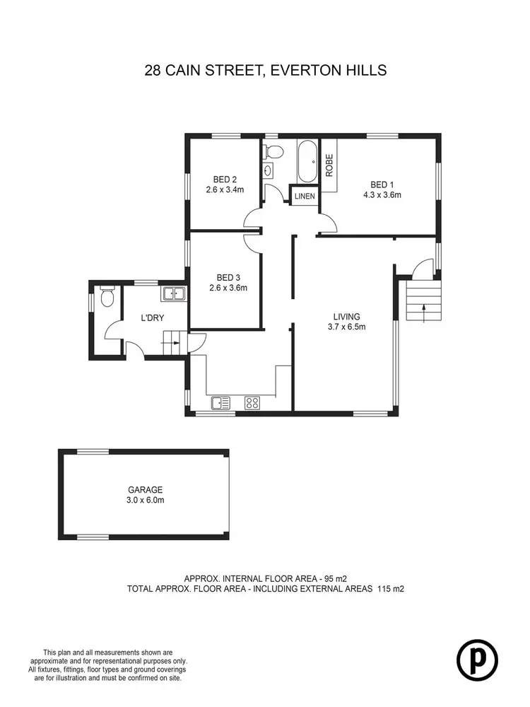 Floorplan of Homely house listing, 28 Cain Street, Everton Park QLD 4053