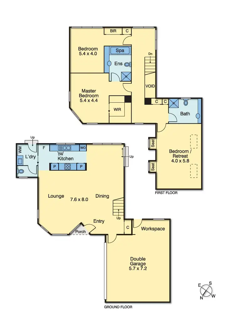 Floorplan of Homely townhouse listing, 6/92-94 Gladesville Boulevard, Patterson Lakes VIC 3197