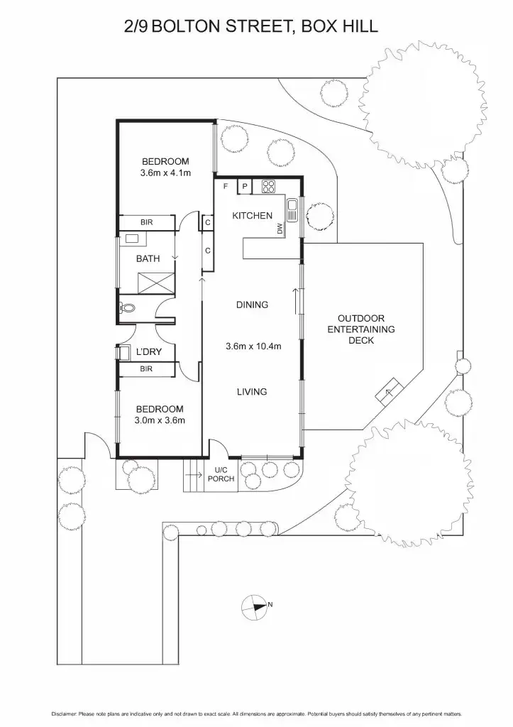 Floorplan of Homely townhouse listing, 2/9 Bolton Street, Box Hill VIC 3128