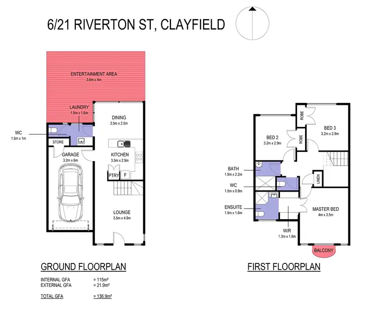 Floorplan of Homely townhouse listing, 6/21 Riverton Street, Clayfield QLD 4011