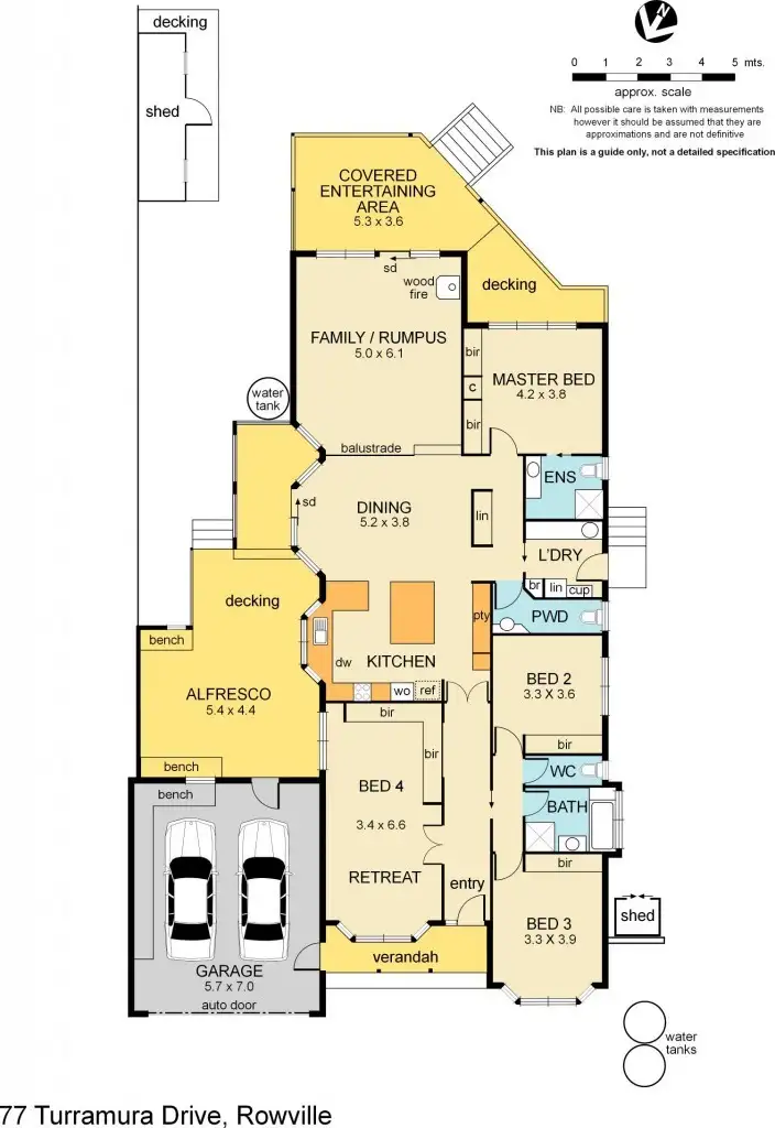 Floorplan of Homely house listing, 77 Turramurra Drive, Rowville VIC 3178