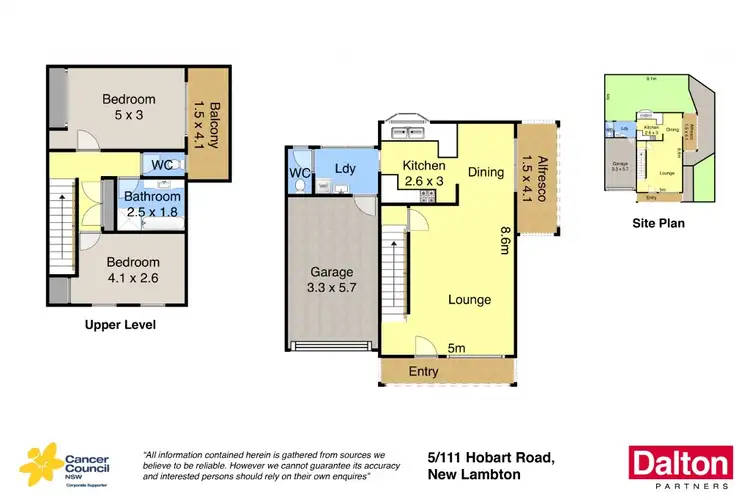 Floorplan of Homely townhouse listing, 5/111 Hobart Road, New Lambton NSW 2305
