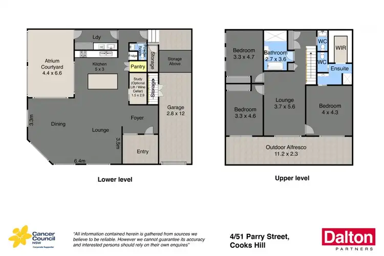Floorplan of Homely townhouse listing, 4/51 Parry Street, Cooks Hill NSW 2300