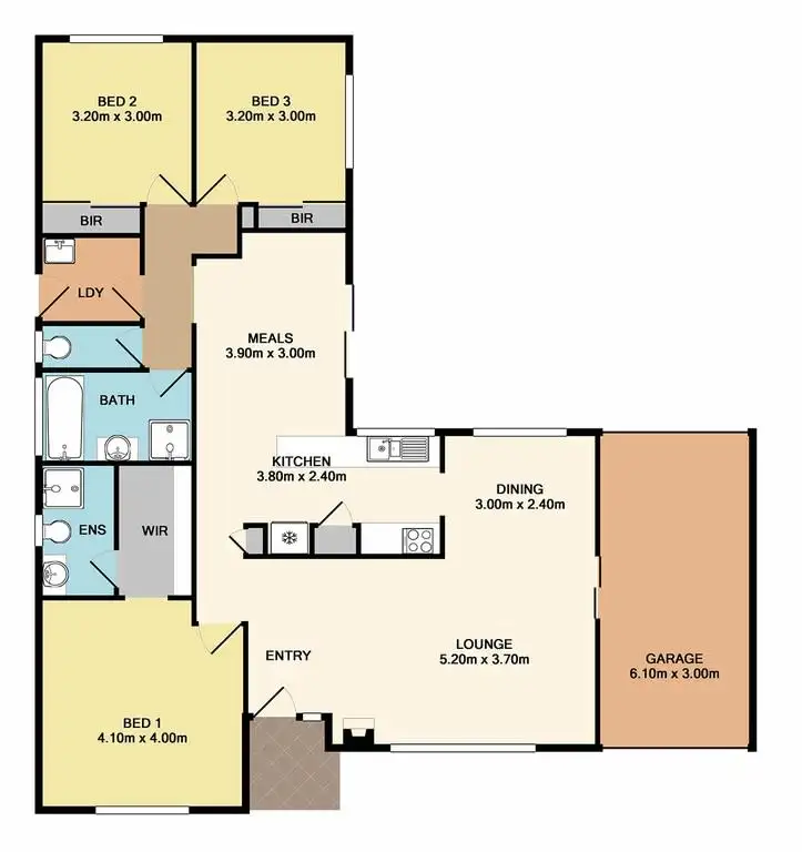 Floorplan of Homely house listing, 24 Bellbird Drive, Whittlesea VIC 3757