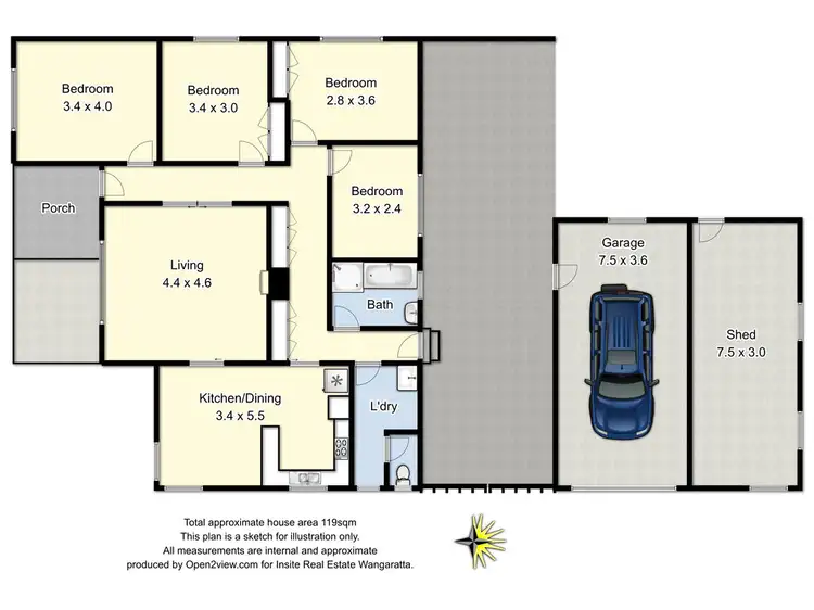 Floorplan of Homely house listing, 92 Sisely Avenue, Wangaratta VIC 3677