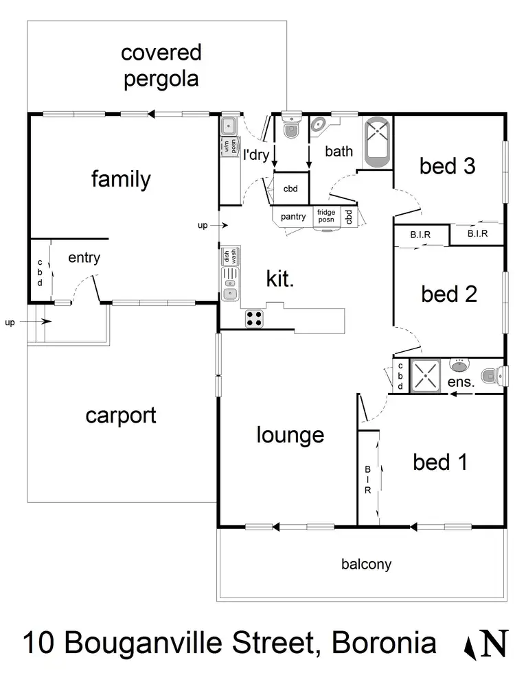 Floorplan of Homely house listing, 10 Bouganville Street, Boronia VIC 3155